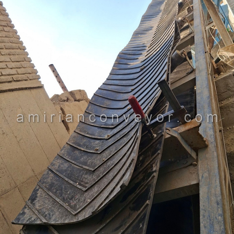 تسمه نقاله آجدار عرض 50cm